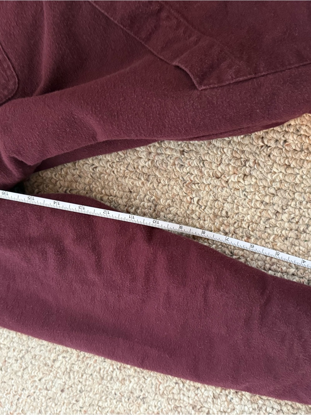 Vintage L.L. Bean Maroon Sherpa-Lined Barn Jacket - Picture 4 of 12